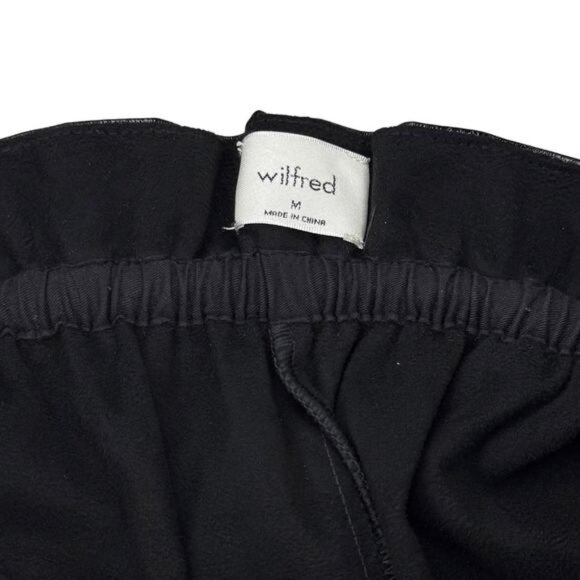 WILFRED Aritzia Jive High Rise Tie Waist Tapered Leg Vegan Leather Pant Medium - Picture 5 of 7